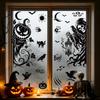 Halloween sticker black horror atmosphere death glass sticker mall window scene arrangement bat static sticker