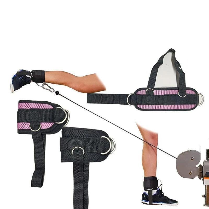 Fitness Ankle Straps Adjustable D-Ring Support Cuffs Gym Leg Strength Workouts Pulley With Buckle Sports Guard Safety Abductors