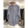 Korea Dongdaemun Striped Shirt Women's Design Sense Niche 1116 Autumn New Foreign Style Shirt Student Top