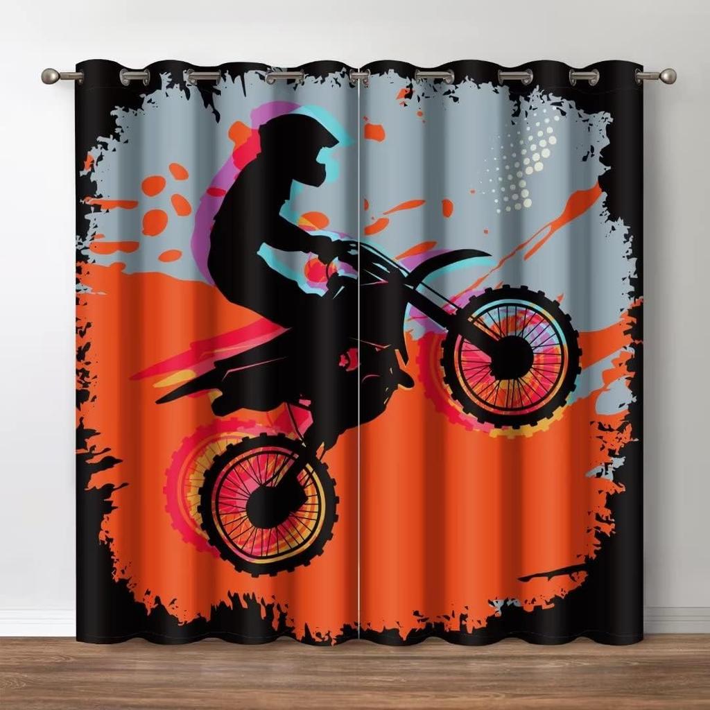 Blumige Verdunkelungsvorhänge, Boho Bunter Blumendruck Dekor für Zuhause Schlafzimmer Wohnzimmer Ösenfenster Verdunkelungsvorhänge