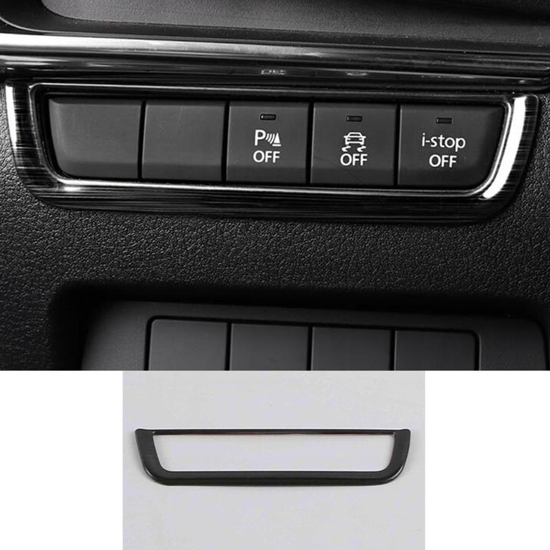 For Mazda 3 Mazda3 Axela M3     Sticker Styling Inner Cover Front Head Light Switch Button Trim Frame Lamp Hoods