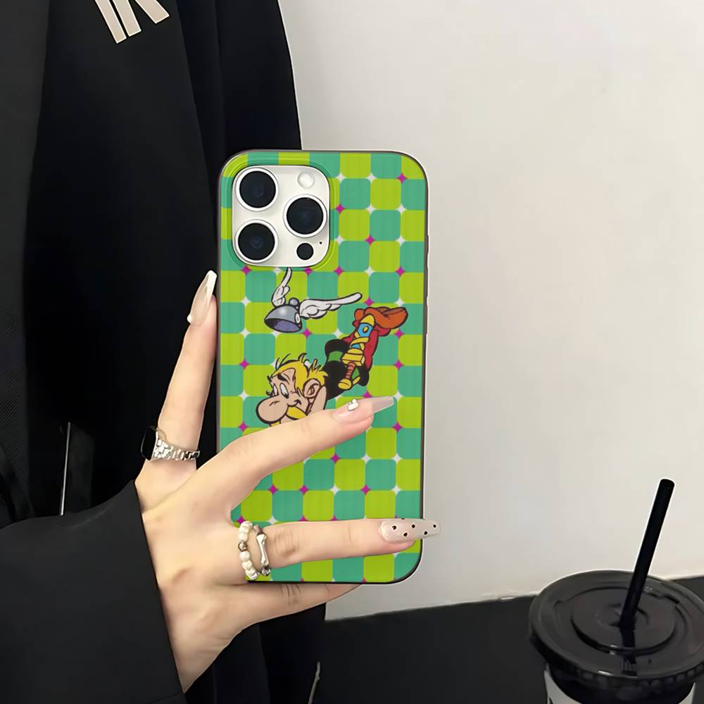

A-Asterix Y-O-Obelix Phone Case For IPhone 16 15 17 Pro 11 12 13 14 Pro Max Plus Soft Ripple Silicone Cover Shell iPhone 14