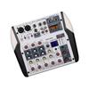 BOMGE 6 Channel DJ Audio Sound Mixer Professional Soundboard Stereo Recording MP3 USB BT Input 48V Phantom Power 99 DSP