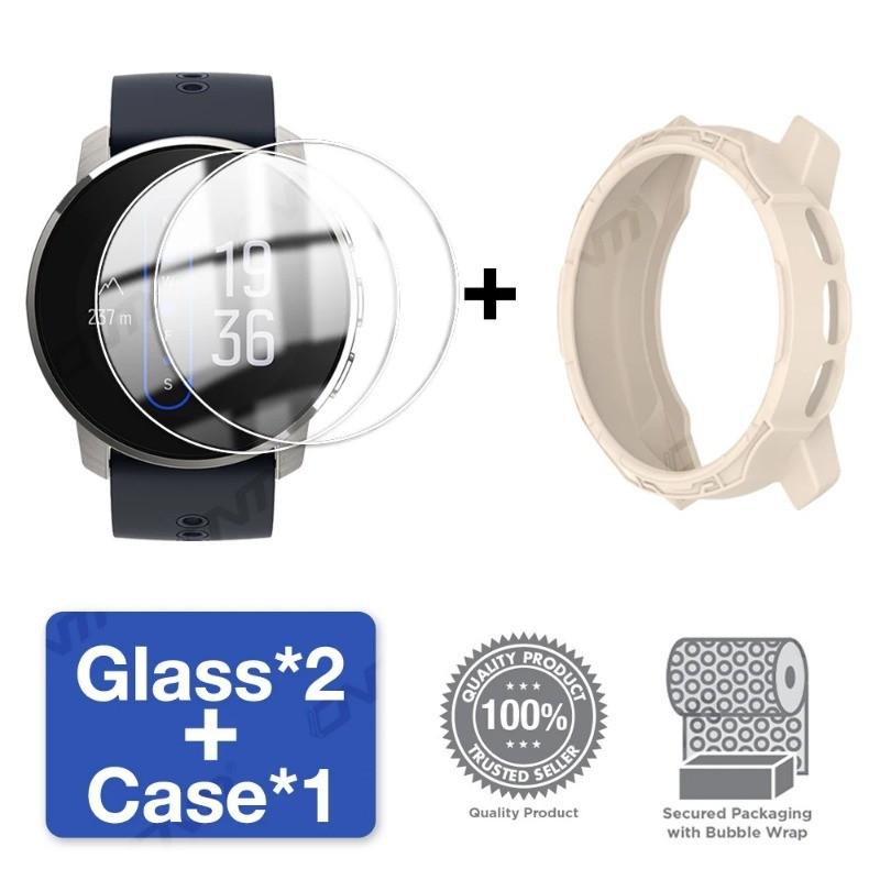 2-IN-1 Case + Screen Protector for Suunto 9 Peak / 9 Peak Pro Smart Watch Tempered Glass Protective Armor Case Cover Accessories