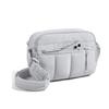 Fashion Puffy Crossbody Bag Waterproof Adjustable Tote Bag Solid Color Large Capacity Travel Handbag for Women