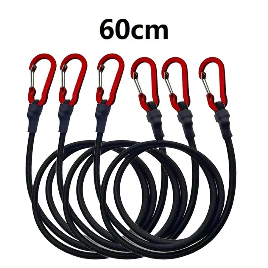 2-3 Stück Heavy Duty Bungee-Seil Elastische Spannbänder Zurrband Schnur Karabinerhaken für Kajak Radfahren Gepäckverpackung Seile Camping 3pcs 60cm