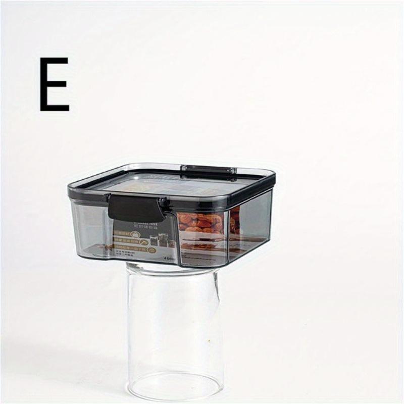 

Прозрачный квадратный герметичный контейнер для хранения свежих продуктов, бытовой кухонный резервуар для хранения зерна, штабелируемые контейнеры для хранения закусок и сухофруктов E