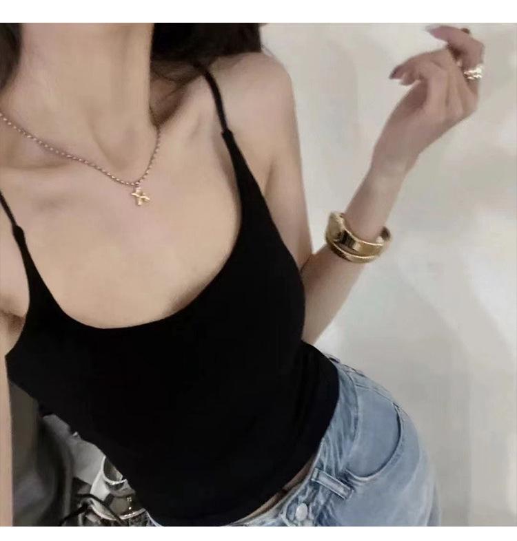 Cotton Camisole with Built-in Bra Pads - Stylish Summer Top for Women