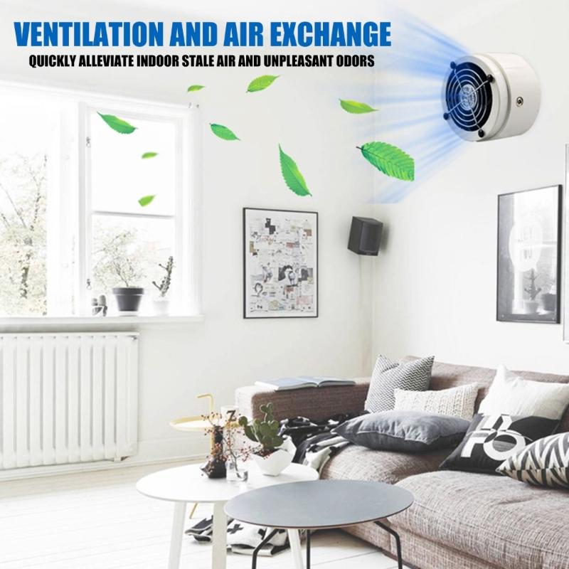 Wall Mounted Freshing Air Ventilation Fan With Filter Exhaust Fan For Bedroom Basement Office 75mm/63mm/50mm Optional Duct