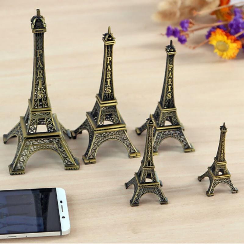 Bronze Paris Eiffel Tower Metal Art Crafts Statue Travel Souvenirs Home Decoration Accessories Figurine Statue Creative Gifts