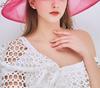 Women's Summer Foldable Sun Hat: European & American Style Fedora with Flower Organza Design