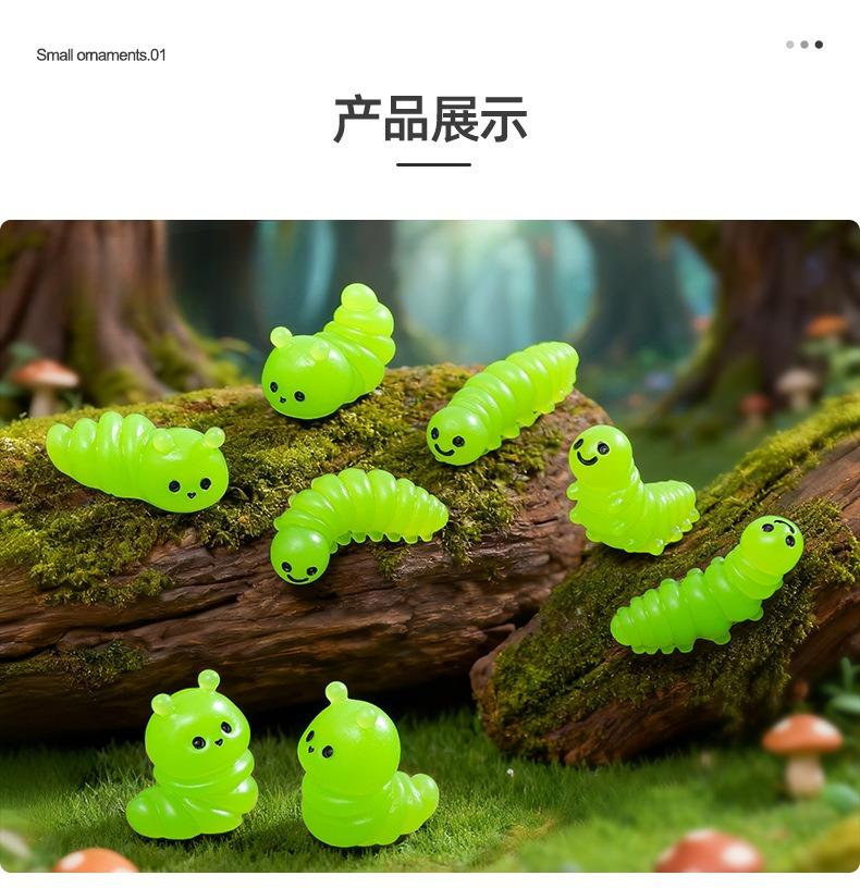 20-300pcs Mini Resin Simulated Caterpillar Small Plastic Miniature Animal Figures for DIY Fairy Garden Micro Landscape Ornament