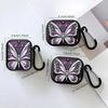 Purple Butterfly And The Flower Case For Airpods 1 2 Pro Pro2 Pro3 4 3 Earphone Cases Cover