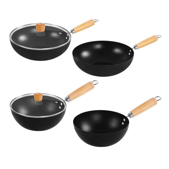Iron Frying Pan Non-Stick Skillet Pot Saucepan Cooking Omelette Pans Wok for Cooking