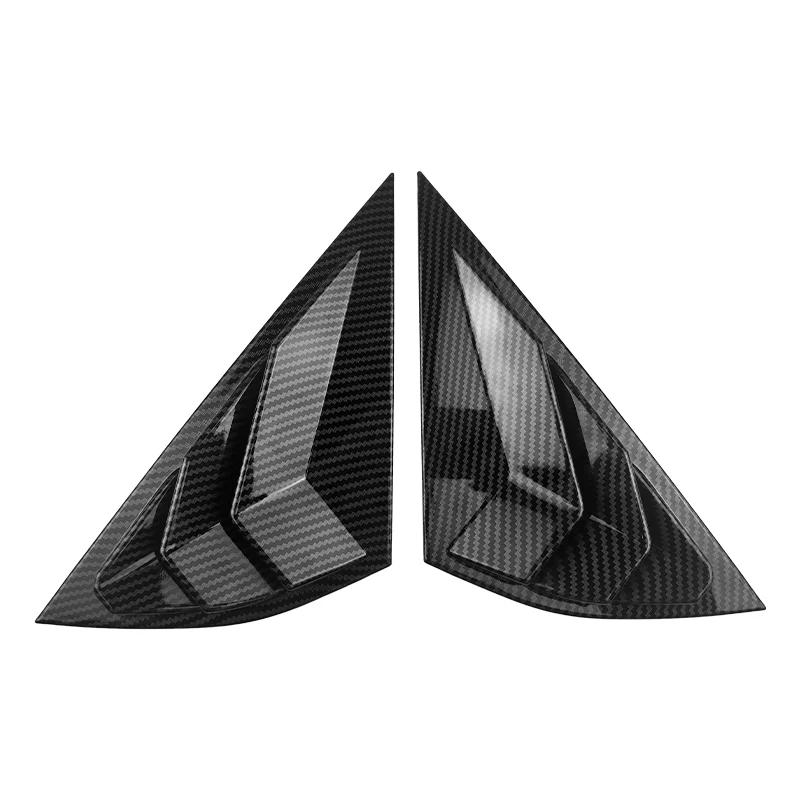 For Mustang Mach-E Mach E 2025 2025 Car Rear Louver Window Side Shutter Cover Trim Sticker Vent Scoop ABS Carbon Fiber Style