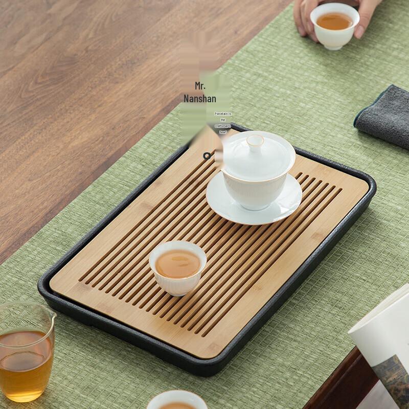 Nanshan Mr. Black Pottery Rectangular Water Storage Kung Fu Tea Tray