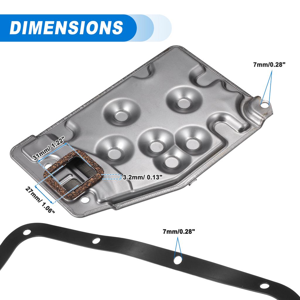 UXCELL A140E Automatic Transmission Filter Kit CVT Oil Cooler Filter Oil Pan Gasket Kit Fit for Toyota Camry 1988-1993