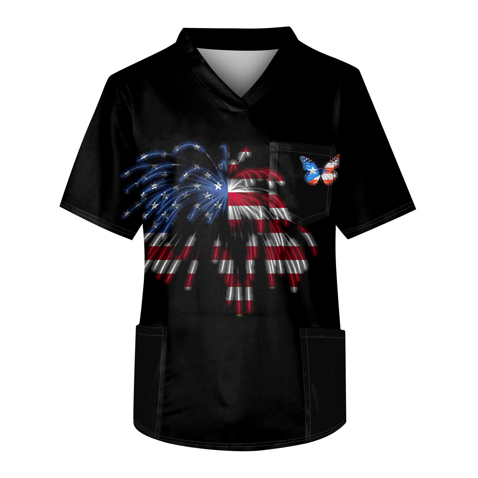 

Мужской топ с коротким рукавом и V-образным вырезом с принтом нагрудного кармана L чёрный