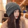 Autumn and Winter Lazy Style Sequins Thick Piles of Hats Korean Versatile Windproof and Warm Pull Out Hat Casual Face Showing Small Cold Hat
