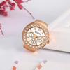 JewelryWe Women's Ring Watch Decorative Timepiece with Large Number Dial Couple Set