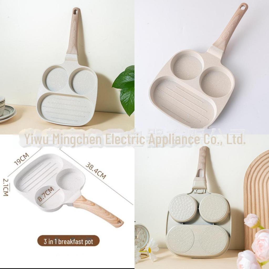 Víceúčelový snídaňový přístroj s nepřilnavým povrchem: 3v1 gril, výrobník burgerů a víceúčelová mřížkovaná pánev