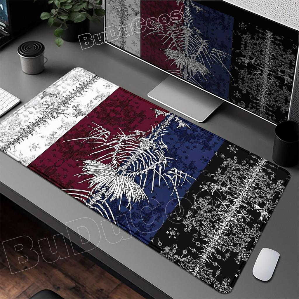 Large Mysterious Ghost Gothic Gaming Mouse Pad Black Anti Slip Rubber Desktop Accessories Mouse Mat Rug Desk Organizer Playmat