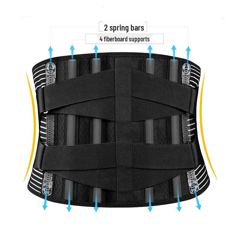Sports Double Compression Back Support Waist Belt with Steel Plates