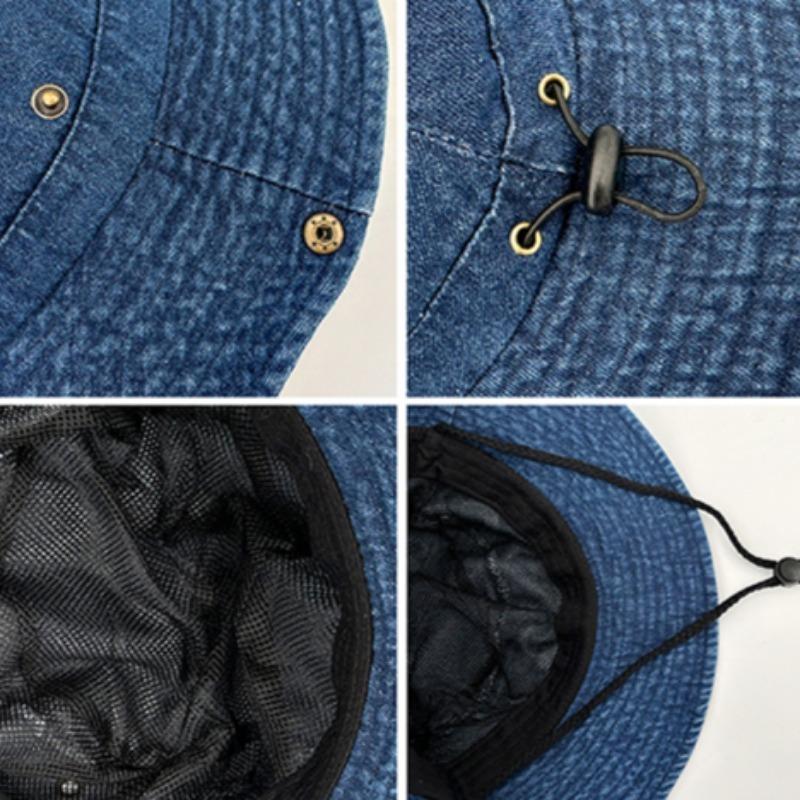 Japanese Outdoor Western Cowboy Fisherman Cap Men Women Summer Travel Mountaineering Fishing Bucket Hats Sun Protection Sun Hat