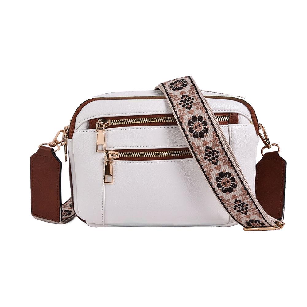 Versatile Women's PU Shoulder Bag with Large Capacity and Trendy Wide Strap