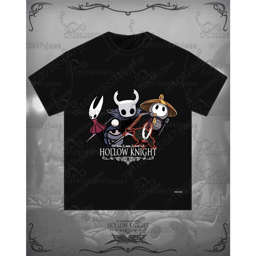 Fashion Men and Women's T-shirt Hollow Knight Print T-shirt Loose Short Sleeve Tops Summer Casual Round Neck Kids Tees Clothing