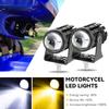 Motorcycle LED Auxiliary Spotlight Fog Lights Switch ATV Driving Foglight Projector Lens Super Bright four-model w/ Mini FogLamp