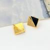 Summer Design Earrings Geometric To Triangular Zircon Micro-Inlaid Stud Earrings