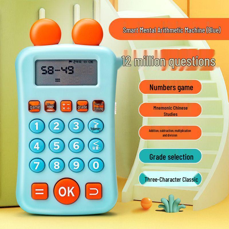 Children s Math Learning Machine: Interactive Board for Addition, Subtraction, Multiplication & Division Rechargeable + Game Cards