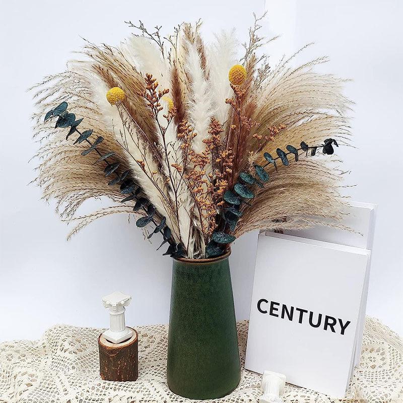 Combination Dried Bouquet, Small Reed Hare Tail Grass Whisk Dust Nordic Style Home Decoration Flower Arrangement Mix And Match Dried Flowers