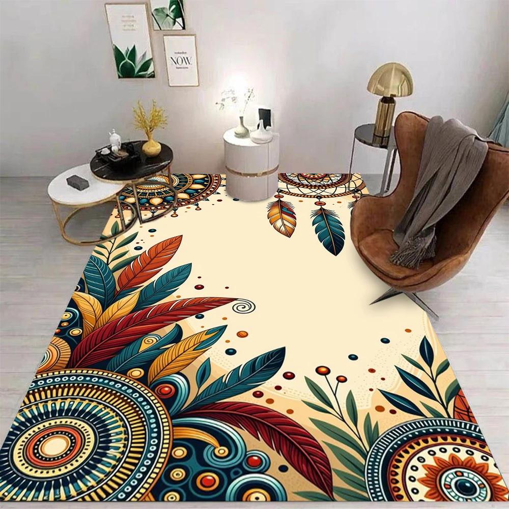 Flower Carpet Cartoon Living Room Bedroom Kitchen Sofa Table Balcony Rug Non-slip Washable Mat Exquisite Home Ornaments