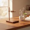 Supporto per Drip Coffee in Metallo con Base in Legno Design Verticale a