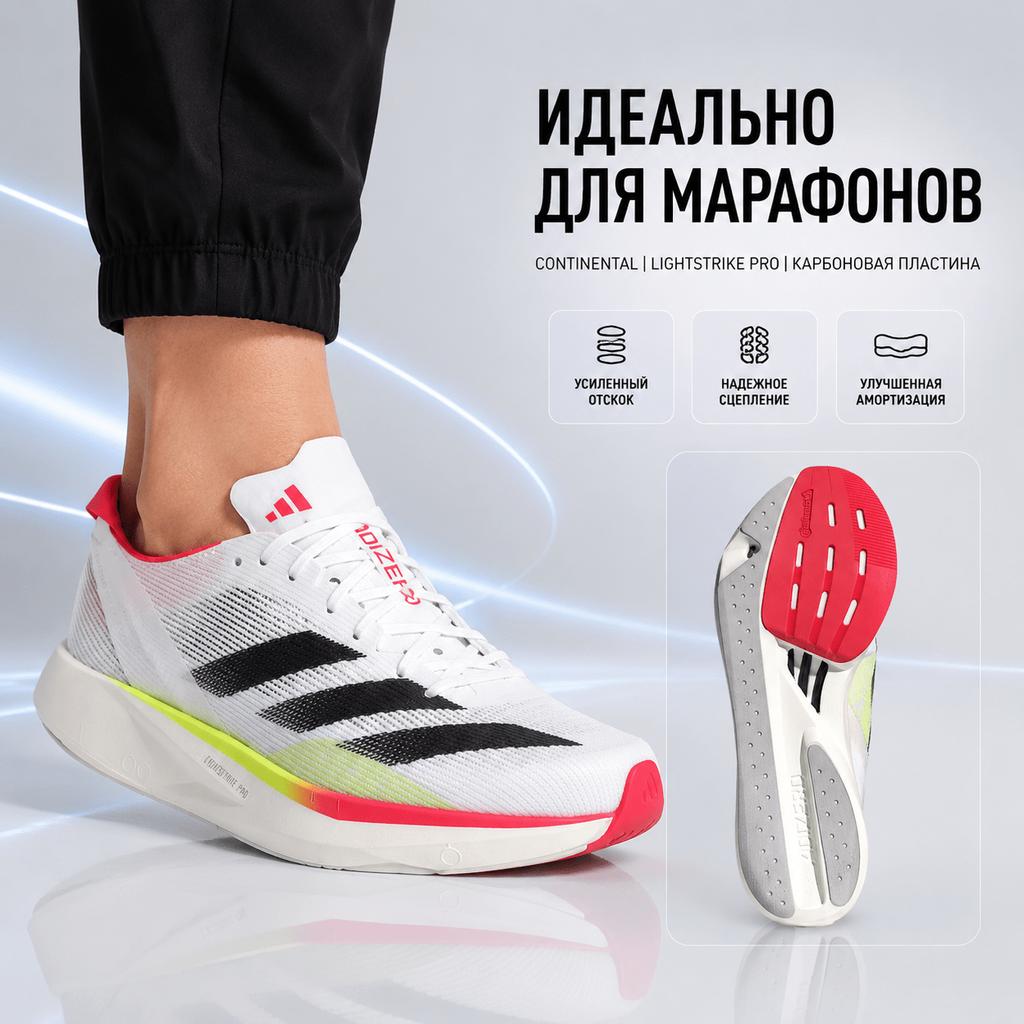 adidas Adizero Takumi Sen 10 Blanc Noir Rouge Lucide Chaussures de Sport pour Femmes Blanc Noyau-Noir IH5717