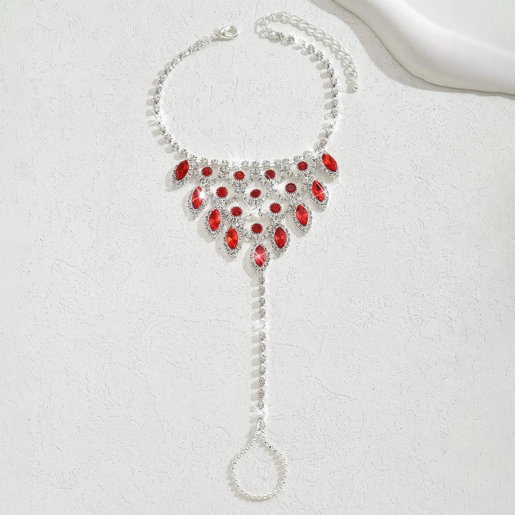 Rhinestone Bridal Anklet: Elegant Beach Footwear for Fashionable Holidays