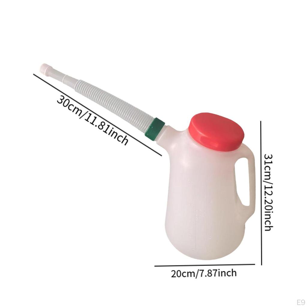 Oil Measuring Container Jug with Spout Automotive Dispenser for Car