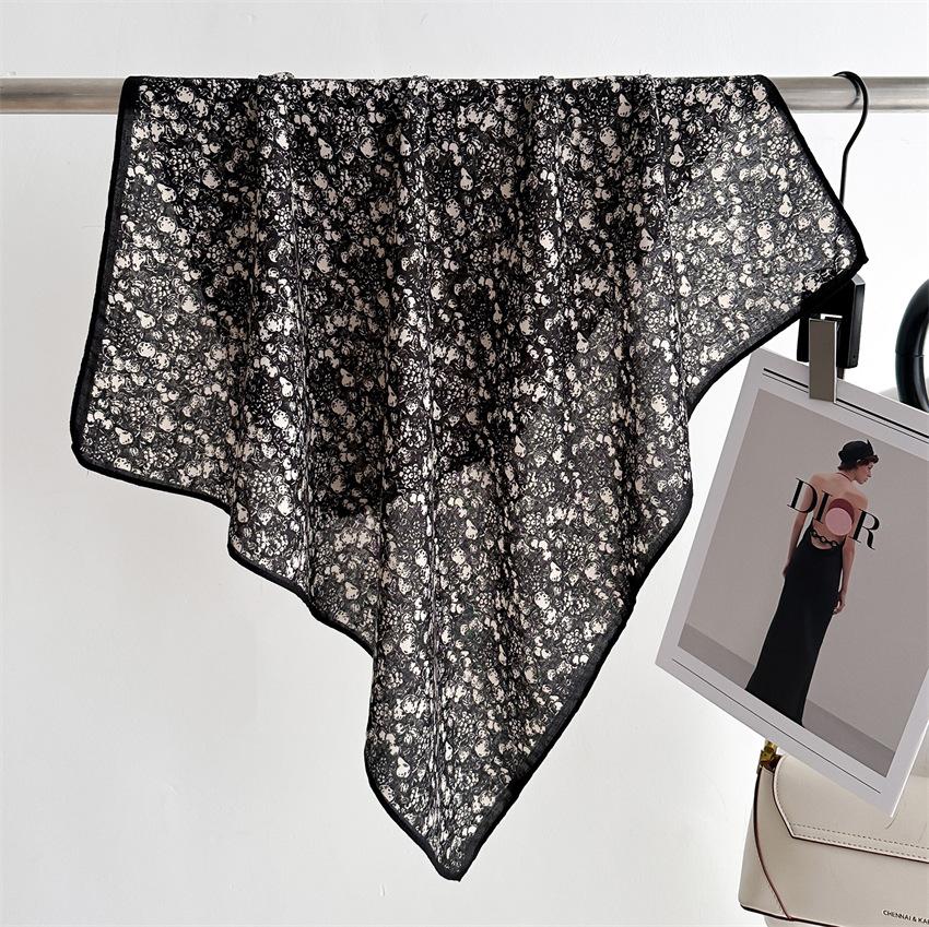 Luxury Silk Shawl Square Scarf 65*65cm Women Satin Hijab Fashion Wrap Neckerchief Female Hair Bands Ribbon Headband Bandana