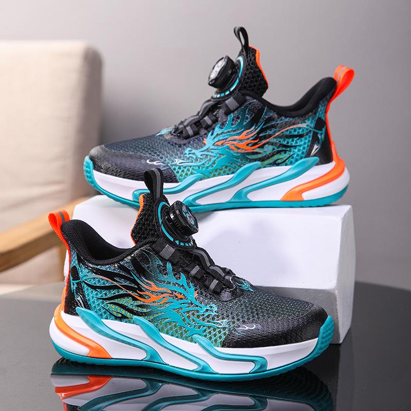 Limited Non-slip Medium and Older Children's Mesh Sports Shoes Boys' Shoes New Basketball Shoes Breathable Summer Training Children's Year of the Dra