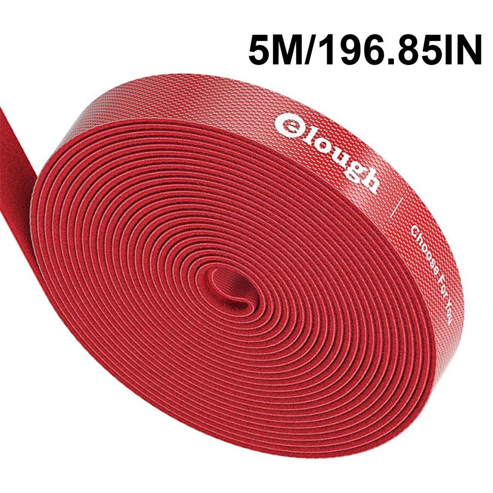 

Fastening Tape Cable Ties Electrical Cable Management Straps Cuttable Ties Reusable Cable Ties Cable Fastener For TV червоний