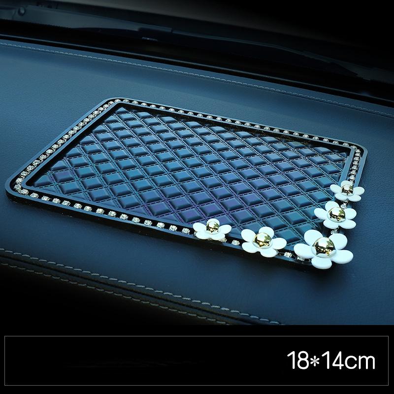 Car Anti-slip Pad, Car Ornament Car Feather Pad Car Interior Control Silicone Pad Car Decorative Diamondencrusted Pad NewProduct