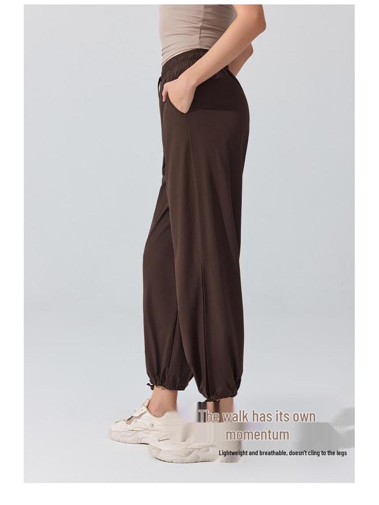 Plus Size Breathable High Waist Yoga Pants - Loose Wide Leg, Long Length, Casual & Sporty Style, Perfect for Spring!