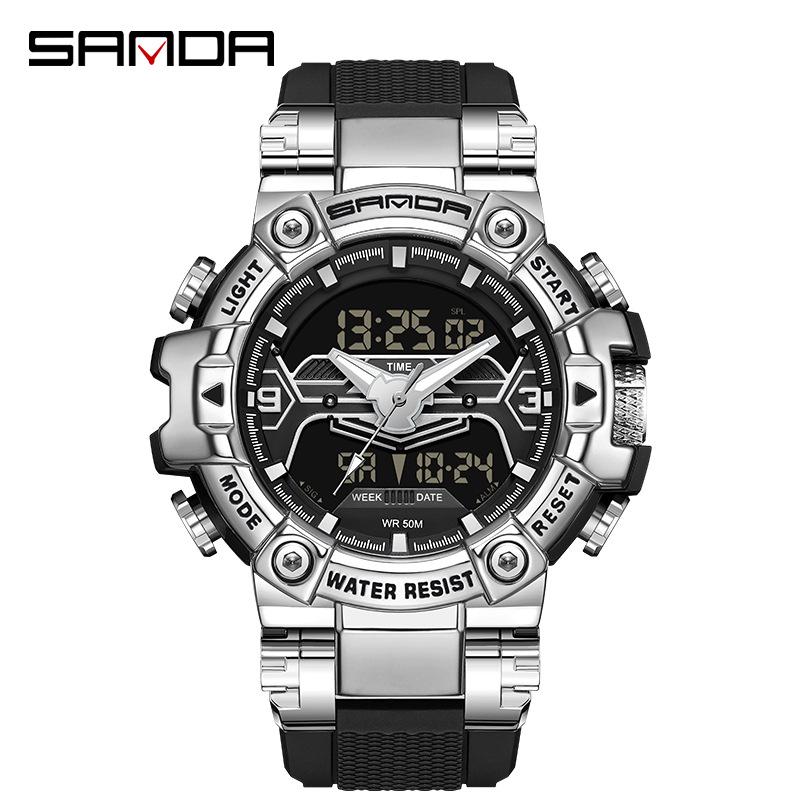 Sanda Men's Teen Sports Luminous Waterproof Multifunctional Outdoor Watch