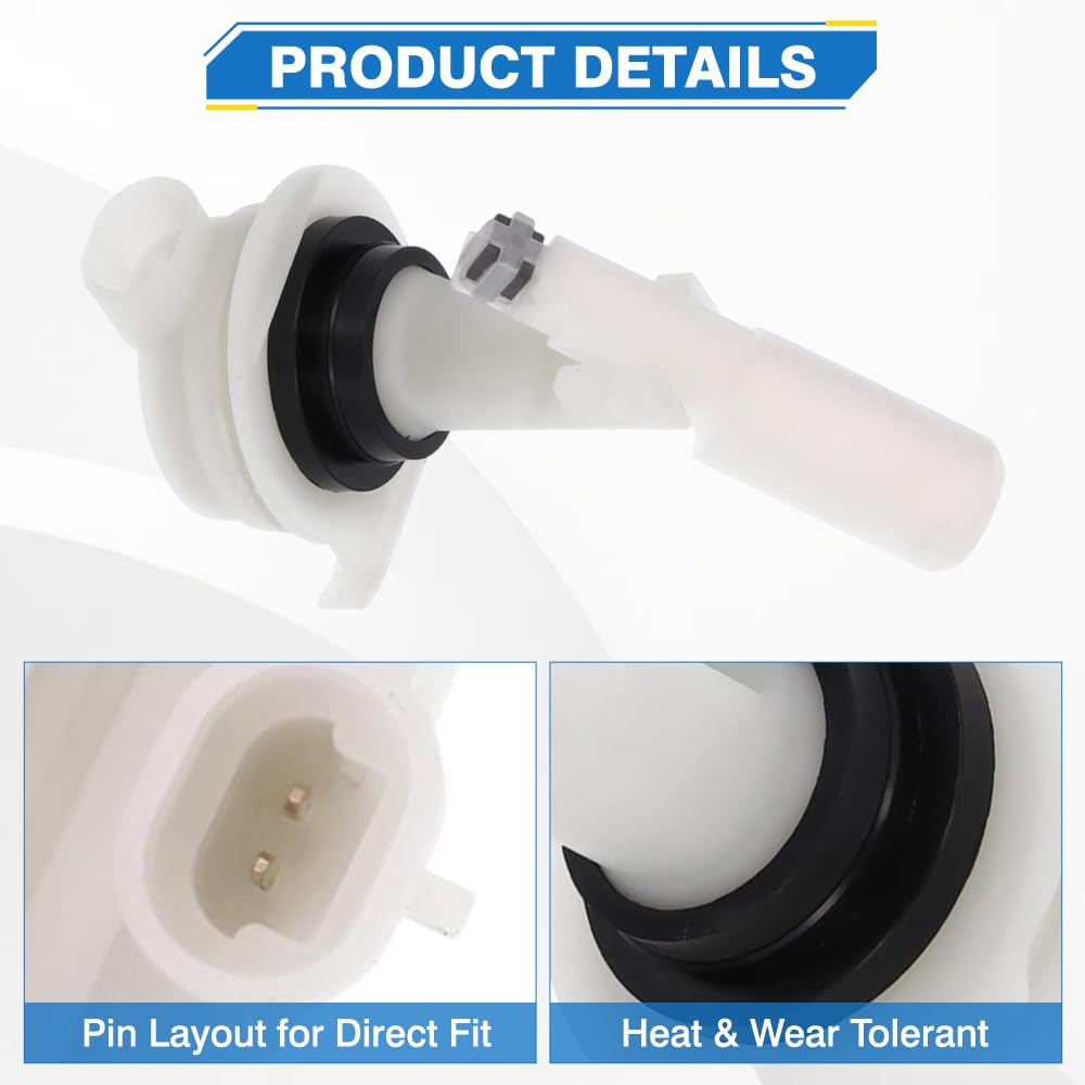 Washer Fluid Level Sensor, Replace 12494846, ES113372, 1814777, Compatible with Cadillac Escalade 2002-2003, GMC Sierra 1500 2000-2003, 2 Pins, 1 Pc