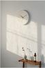 Interform Smooth Wall Clock CL-4168, White Wood with Gold Accents, 30.5cm Diameter, Sweep Movement