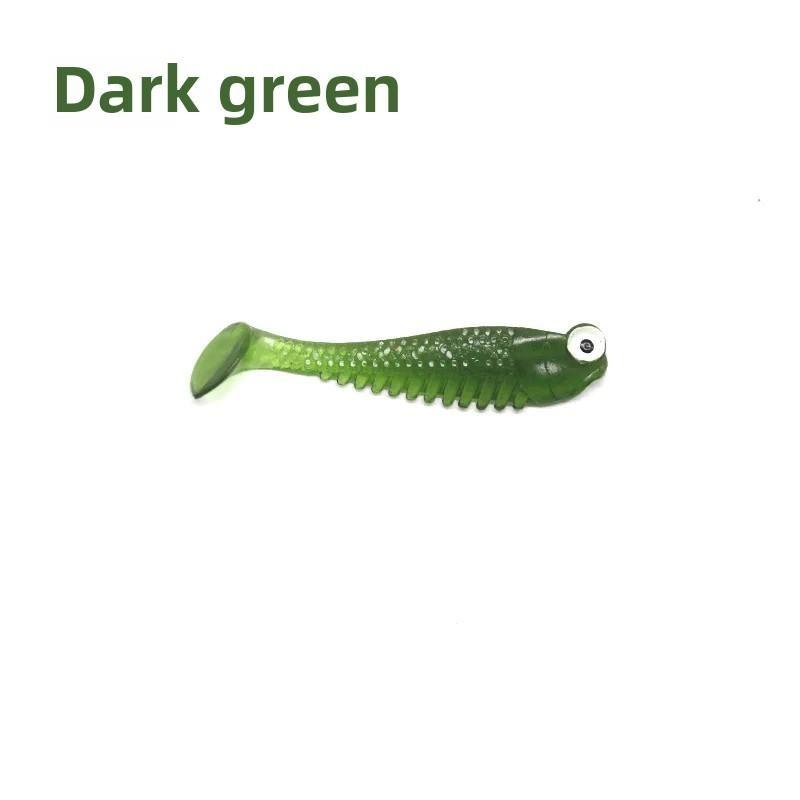 5 Stück/Beutel, 5 cm, 1,3 g, Lumineszenz-Weichköder, realistischer T-Schwanz-Fisch-Imitationsköder für Angelausrüstung, Nachtangeln, Meer, Fluss