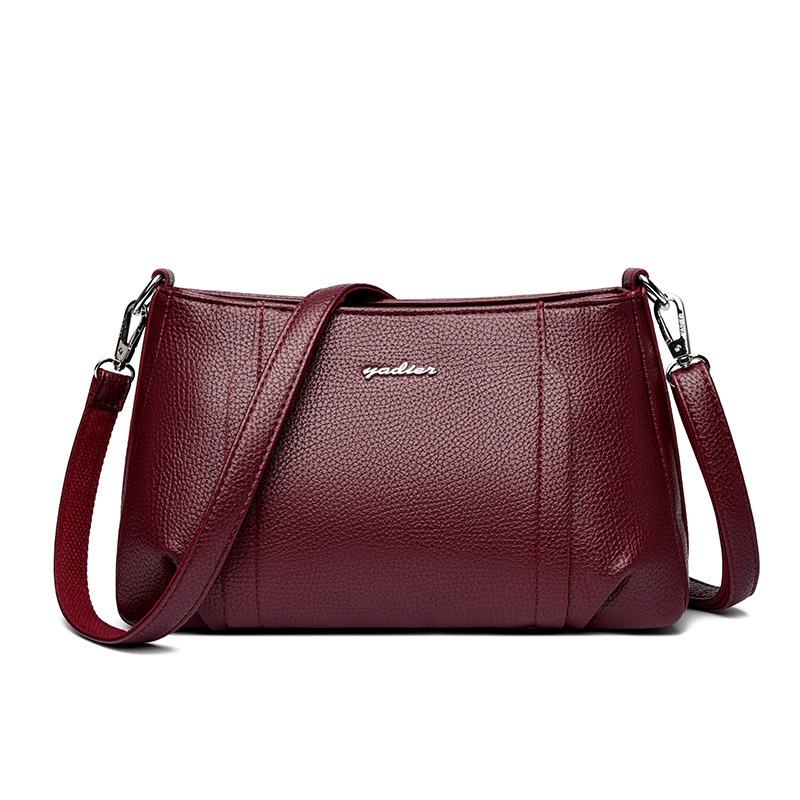 Women's Bag Crossbody Bag Urban Simple Soft Leather Single-shoulder Bag Middle-aged Mom Bag