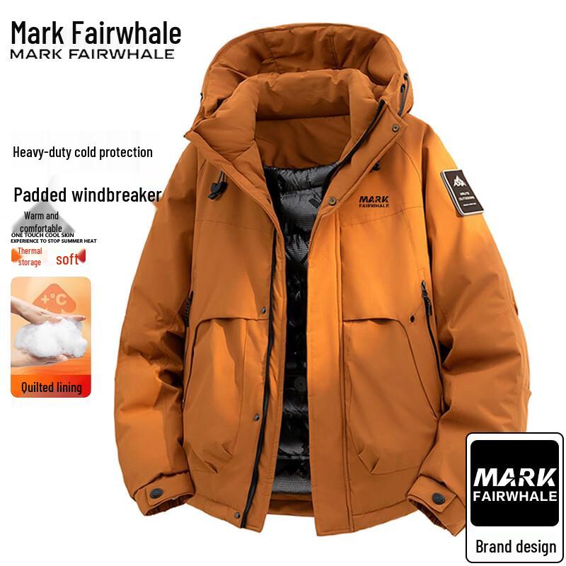 Mark Fairwhale Men's Winter Puffer Hooded Jacket